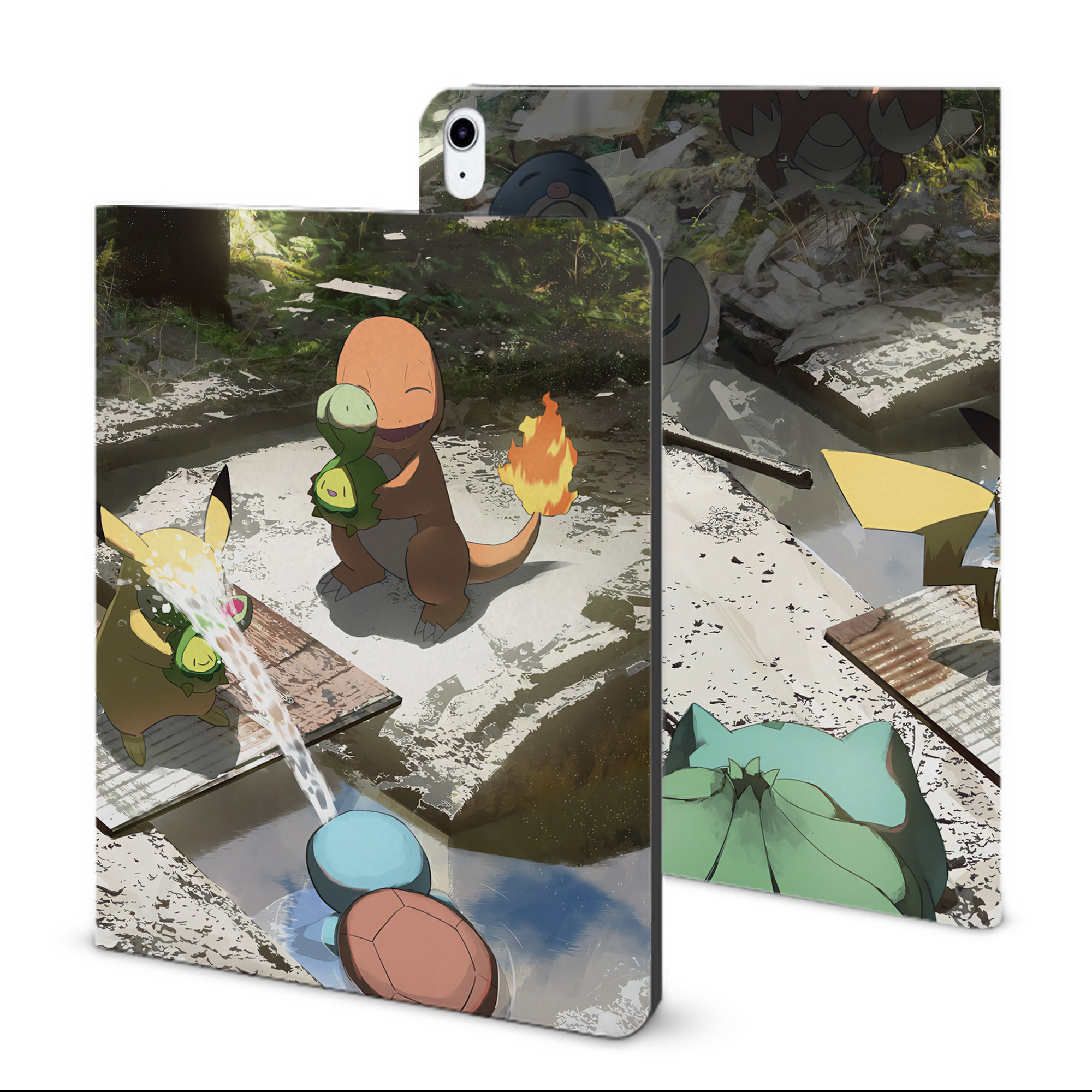 （画像用） ポケットモンスター Pokémon IPad ケース ブック型 PUレザー TPU 耐衝撃 軽量 薄型 ペン収納なし 全面保護 IPad 各モデル対応